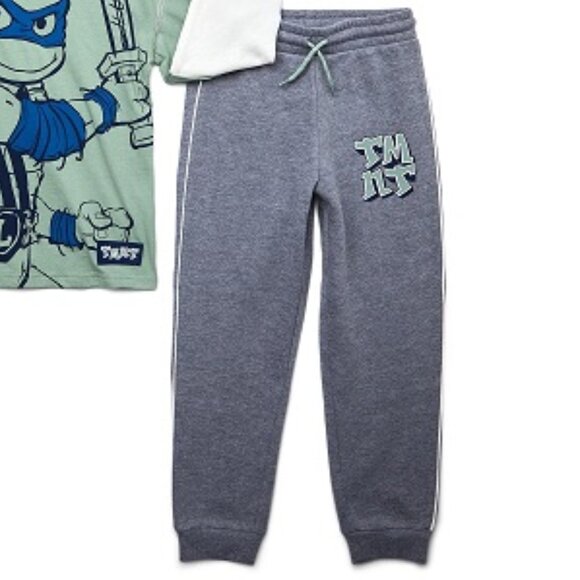 TMNT Turtles Boys Cosplay Hooded Twofer Top with Jogger Set, 2 pc, Size 8 - Picture 3 of 4